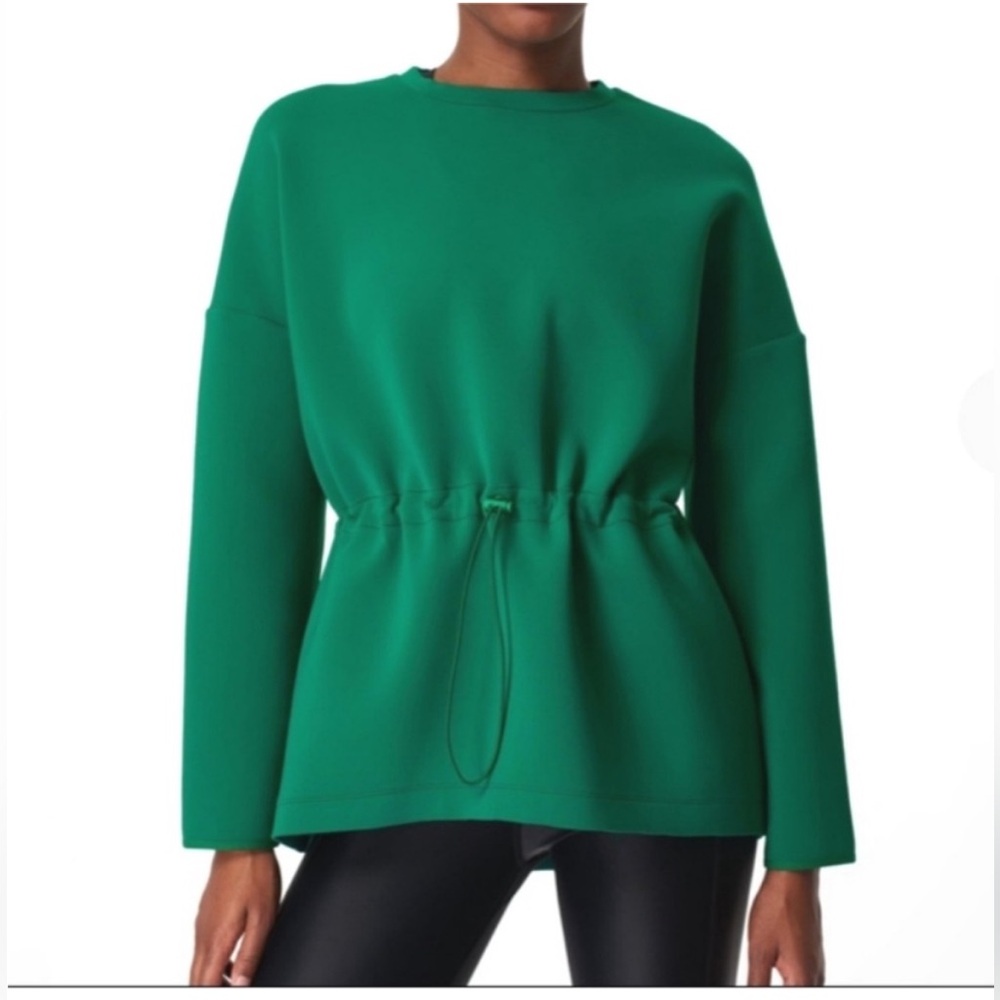 Sweaty Betty Green Grace Scuba Sweatshirt